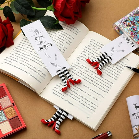 3 Pieces Halloween Witch Bookmark for Bookworm and Book Lover 5.5 x 2 Inch Halloween 3D Leg Handmade and Full of Love 3 Pieces Halloween Witch Bookmark for Bookworm and Book Lover 5.5 x 2 Inch Halloween 3D Leg Handmade and Full of Love